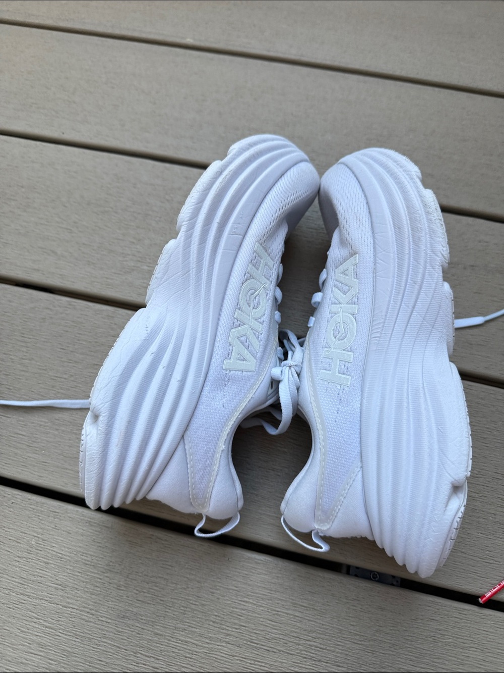 Hoka bondi White Performance Running Sneakers